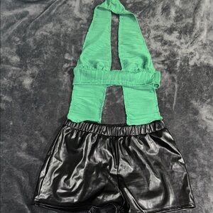 Green and Black Athletic Shorts